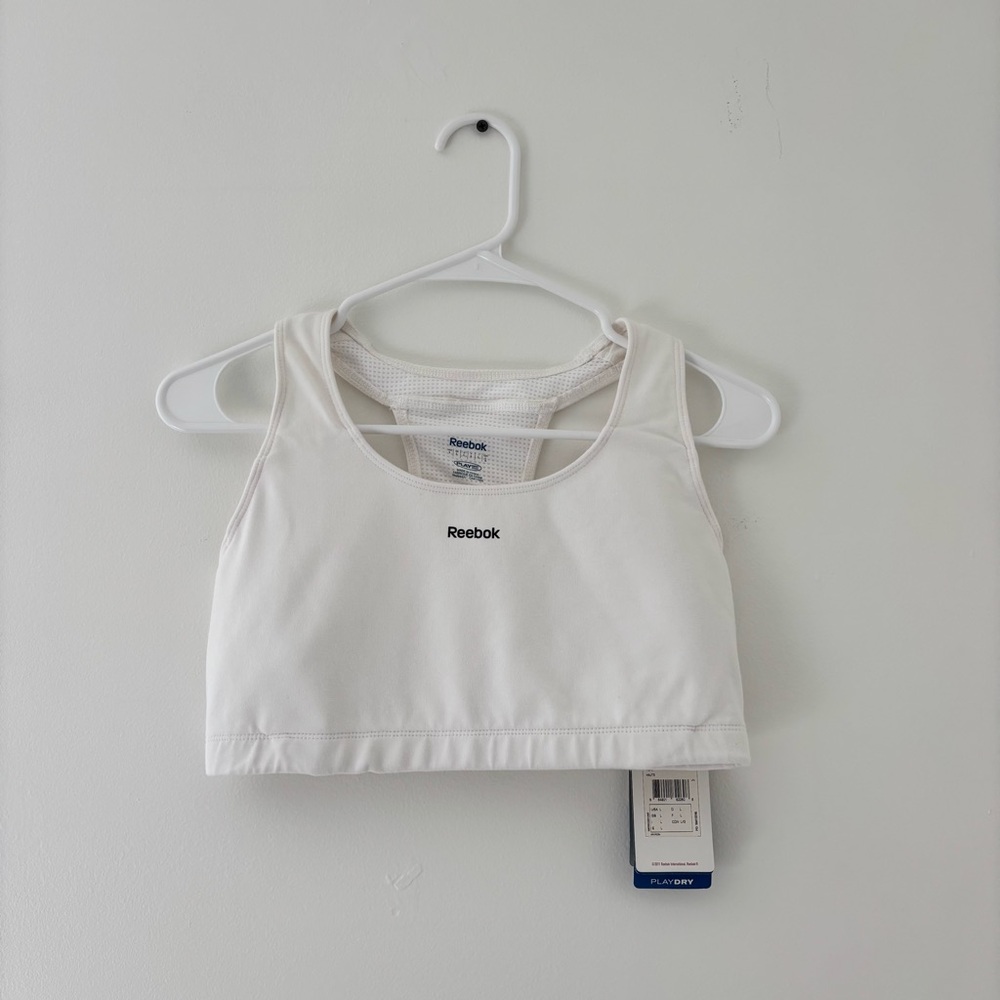 White Reebok Sports Bra